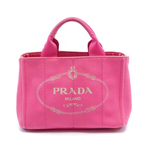 Prada Canapa Tote Bag Canvas Pink - Picture 1 of 9